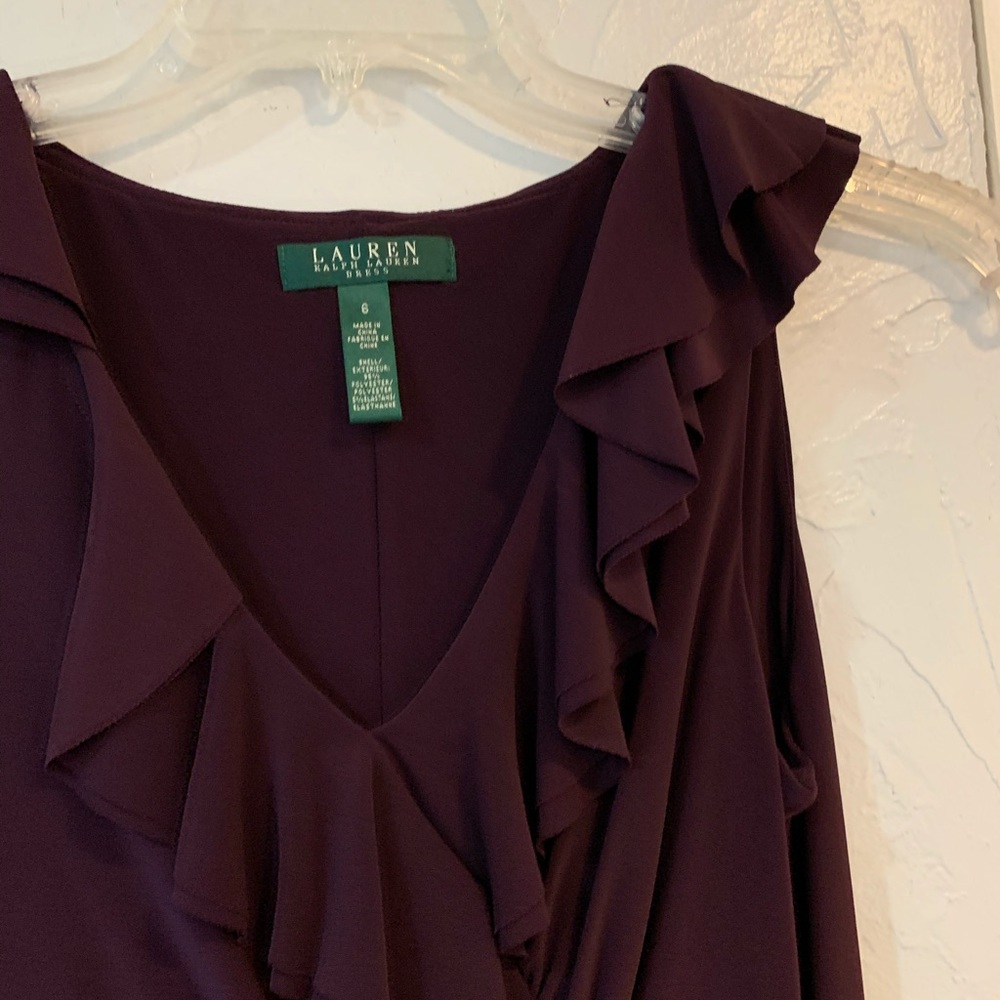 Ralph Lauren ruffled fitted dress